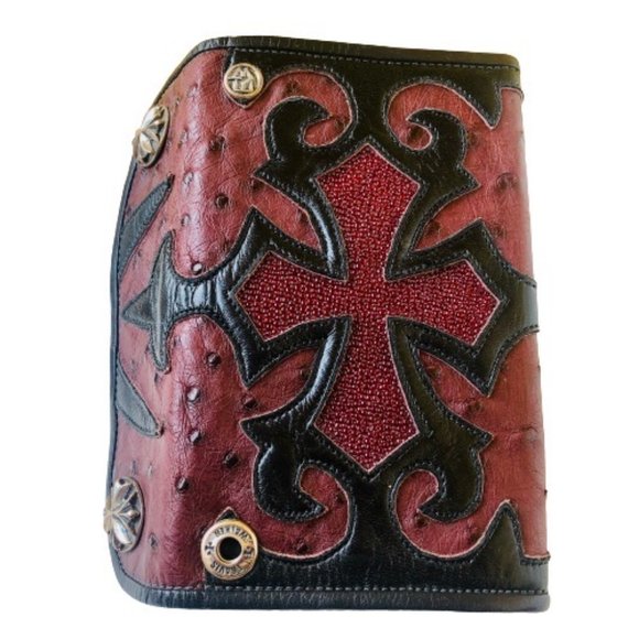 Travis Walker Vintage 90's Exotic Leathers Wallet Cross Design - Picture 11 of 16